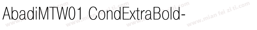 AbadiMTW01 CondExtraBold字体转换